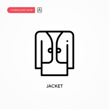 Ceket vektör simgesi. Web sitesi veya mobil uygulama için modern, basit düz vektör çizimi