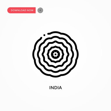 Hindistan vektör simgesi. Web sitesi veya mobil uygulama için modern, basit düz vektör çizimi