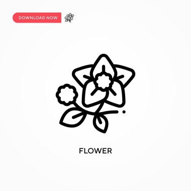 Çiçek vektör simgesi. Web sitesi veya mobil uygulama için modern, basit düz vektör çizimi