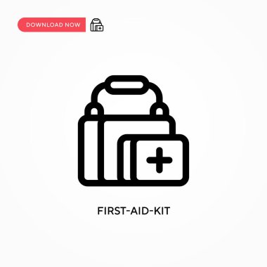İlk yardım seti vektör simgesi. Web sitesi veya mobil uygulama için modern, basit düz vektör çizimi