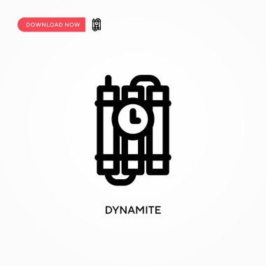 Dinamit vektör simgesi. Web sitesi veya mobil uygulama için modern, basit düz vektör çizimi