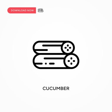 Salatalık vektör simgesi. Web sitesi veya mobil uygulama için modern, basit düz vektör çizimi