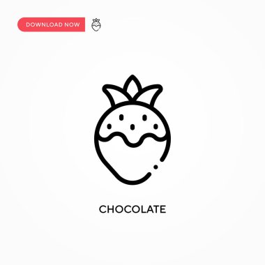 Çikolata vektör simgesi. Web sitesi veya mobil uygulama için modern, basit düz vektör çizimi