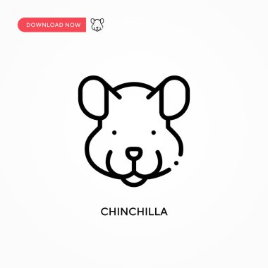 Çinçilla vektör simgesi. Web sitesi veya mobil uygulama için modern, basit düz vektör çizimi