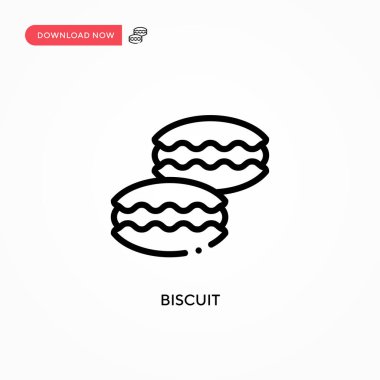 Bisküvi vektör simgesi. Web sitesi veya mobil uygulama için modern, basit düz vektör çizimi
