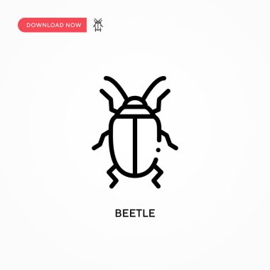 Böcek vektör simgesi. Web sitesi veya mobil uygulama için modern, basit düz vektör çizimi