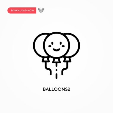 Balons2 vektör simgesi. Web sitesi veya mobil uygulama için modern, basit düz vektör çizimi