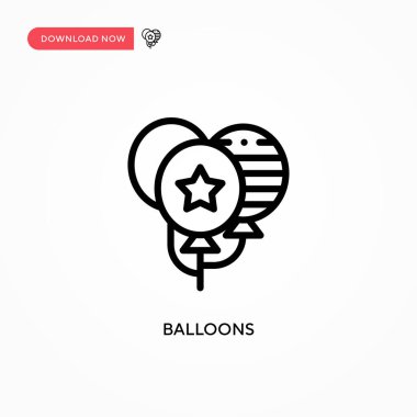 Balon vektör simgesi. Web sitesi veya mobil uygulama için modern, basit düz vektör çizimi