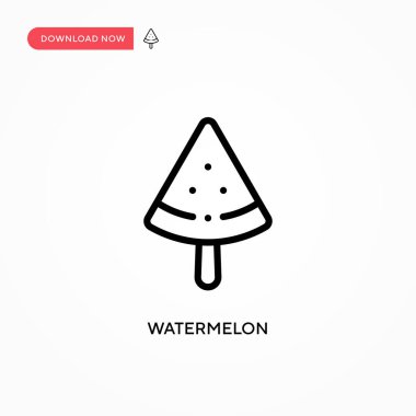 Karpuz vektör simgesi. Web sitesi veya mobil uygulama için modern, basit düz vektör çizimi