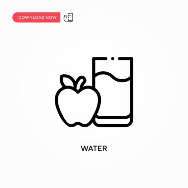 Su vektör simgesi. Web sitesi veya mobil uygulama için modern, basit düz vektör çizimi