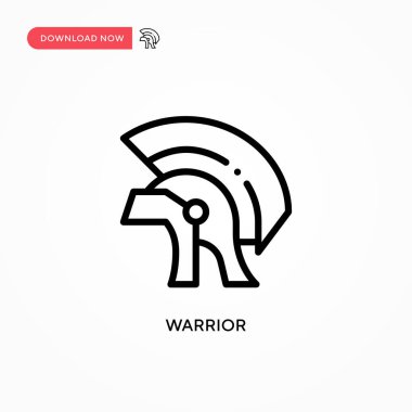 Savaşçı vektör simgesi. Web sitesi veya mobil uygulama için modern, basit düz vektör çizimi