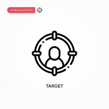 Hedef vektör simgesi. Web sitesi veya mobil uygulama için modern, basit düz vektör çizimi