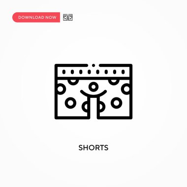 Kısa vektör simgesi. Web sitesi veya mobil uygulama için modern, basit düz vektör çizimi