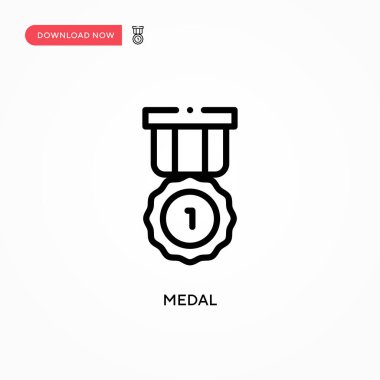 Madalya vektör simgesi. Web sitesi veya mobil uygulama için modern, basit düz vektör çizimi