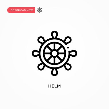 Dümen vektör simgesi. Web sitesi veya mobil uygulama için modern, basit düz vektör çizimi