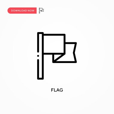 Bayrak vektör simgesi. Web sitesi veya mobil uygulama için modern, basit düz vektör çizimi