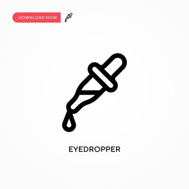 Göz damlası vektör simgesi. Web sitesi veya mobil uygulama için modern, basit düz vektör çizimi