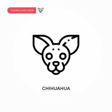 Chihuahua vektör simgesi. Web sitesi veya mobil uygulama için modern, basit düz vektör çizimi