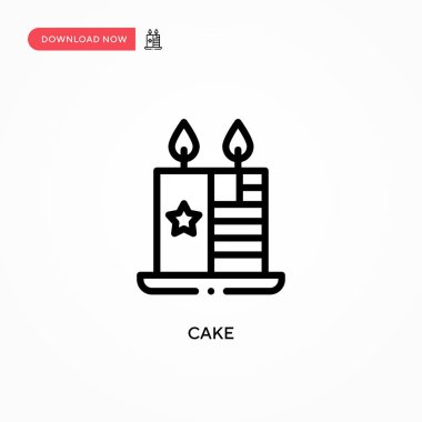 Kek vektör simgesi. Web sitesi veya mobil uygulama için modern, basit düz vektör çizimi