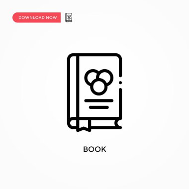 Kitap vektör simgesi. Web sitesi veya mobil uygulama için modern, basit düz vektör çizimi