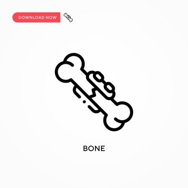 Kemik vektör simgesi. Web sitesi veya mobil uygulama için modern, basit düz vektör çizimi