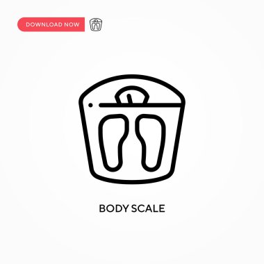 Vücut ölçeği vektör simgesi. Web sitesi veya mobil uygulama için modern, basit düz vektör çizimi