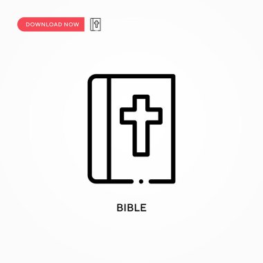 İncil vektör simgesi. Web sitesi veya mobil uygulama için modern, basit düz vektör çizimi