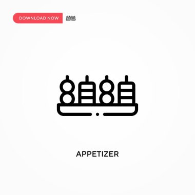 Aperatif vektör simgesi. Web sitesi veya mobil uygulama için modern, basit düz vektör çizimi