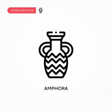 Amforo vektör simgesi. Web sitesi veya mobil uygulama için modern, basit düz vektör çizimi