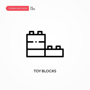 Oyuncak blok vektör simgesi. Web sitesi veya mobil uygulama için modern, basit düz vektör çizimi
