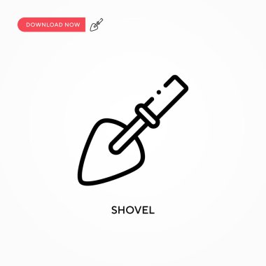 Kürek vektör simgesi. Web sitesi veya mobil uygulama için modern, basit düz vektör çizimi