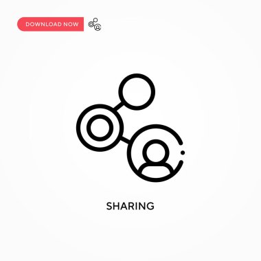 Vektör simgesi paylaşılıyor. Web sitesi veya mobil uygulama için modern, basit düz vektör çizimi