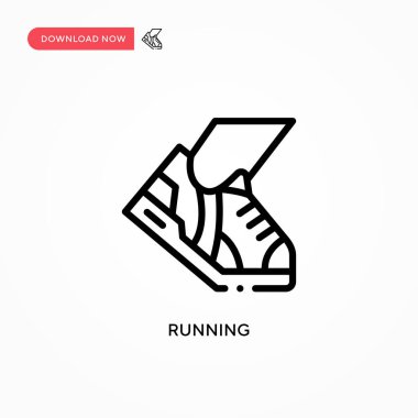 Vektör simgesi çalıştırılıyor. Web sitesi veya mobil uygulama için modern, basit düz vektör çizimi