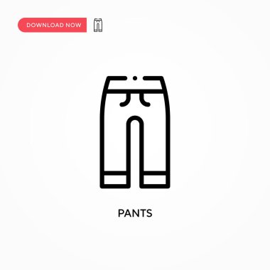 Pantolon vektör simgesi. Web sitesi veya mobil uygulama için modern, basit düz vektör çizimi