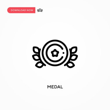 Madalya vektör simgesi. Web sitesi veya mobil uygulama için modern, basit düz vektör çizimi