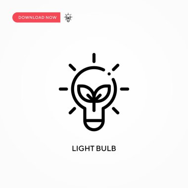 Ampul vektör simgesi. Web sitesi veya mobil uygulama için modern, basit düz vektör çizimi