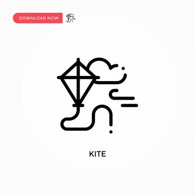 Uçurtma vektör simgesi. Web sitesi veya mobil uygulama için modern, basit düz vektör çizimi