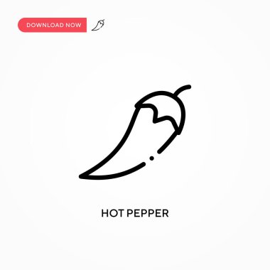 Acı biber vektör simgesi. Web sitesi veya mobil uygulama için modern, basit düz vektör çizimi