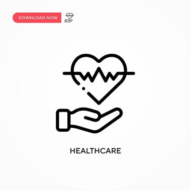 Sağlık hizmeti vektör simgesi. Web sitesi veya mobil uygulama için modern, basit düz vektör çizimi