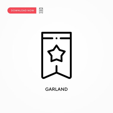 Çelenk vektör simgesi. Web sitesi veya mobil uygulama için modern, basit düz vektör çizimi