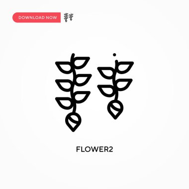 Çiçek 2 vektör simgesi. Web sitesi veya mobil uygulama için modern, basit düz vektör çizimi