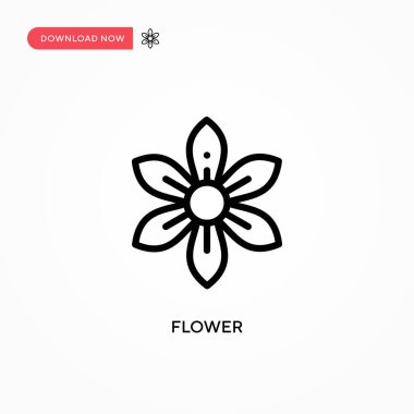 Çiçek vektör simgesi. Web sitesi veya mobil uygulama için modern, basit düz vektör çizimi