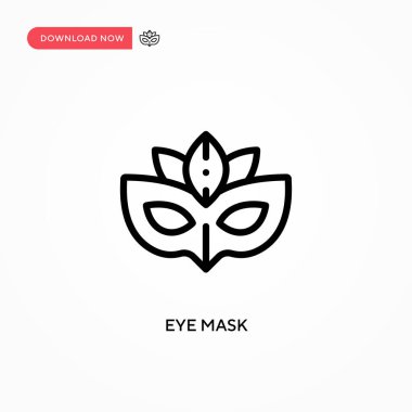 Göz maskesi vektör simgesi. Web sitesi veya mobil uygulama için modern, basit düz vektör çizimi