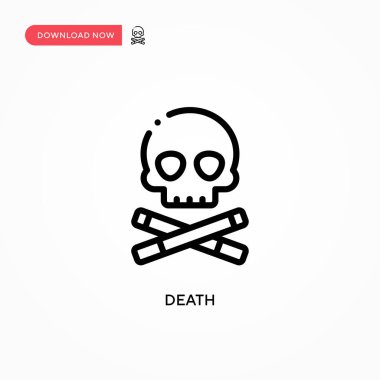Ölüm vektörü ikonu. Web sitesi veya mobil uygulama için modern, basit düz vektör çizimi