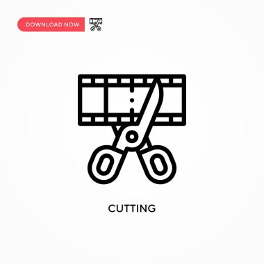 Vektör simgesi kesiliyor. Web sitesi veya mobil uygulama için modern, basit düz vektör çizimi