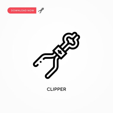 Clipper vektör simgesi. Web sitesi veya mobil uygulama için modern, basit düz vektör çizimi