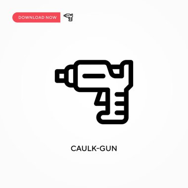 Caulk-gun vektör simgesi. Web sitesi veya mobil uygulama için modern, basit düz vektör çizimi