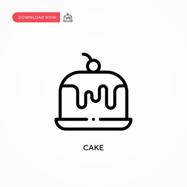 Kek vektör simgesi. Web sitesi veya mobil uygulama için modern, basit düz vektör çizimi