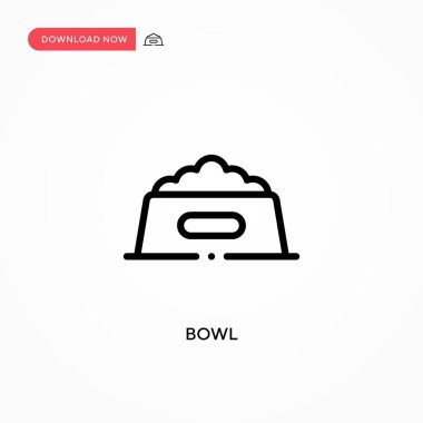 Bowl vektör simgesi. Web sitesi veya mobil uygulama için modern, basit düz vektör çizimi