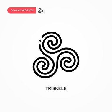 Triskele vektör simgesi. Web sitesi veya mobil uygulama için modern, basit düz vektör çizimi